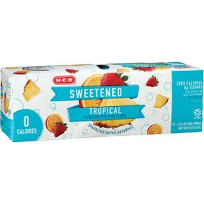 H-E-B Tropical Sweetened Zero Calorie Sparkling Water