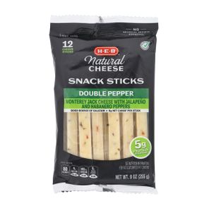 H-E-B Monterey Jack With Jalapeno Peppers Cheese Sticks