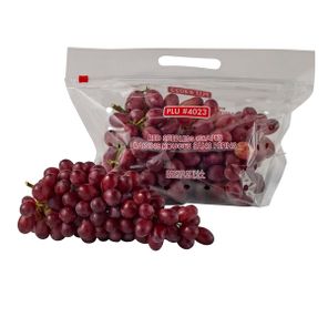 Bolsa de uvas rojas sin semilla