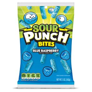 Sour Punch Blue Raspberry Chewy Candy Pieces