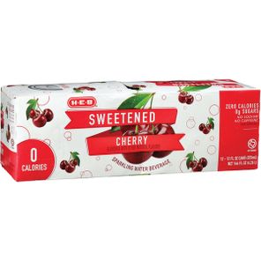 H-E-B Cherry Sweetened Zero Calorie Sparkling Water