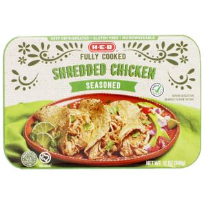 H-E-B Fully Cooked Seasoned Shredded Chicken