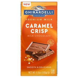 Ghirardelli Premium Milk Caramel Crisp Milk Chocolate Bar, 3.5 oz