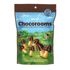 Meiji Chocolatey Mushroom-shaped Cap with a Crispy Cracker