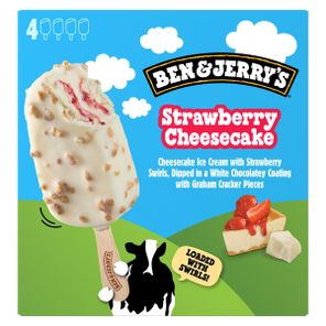 Barras de helado de cheesecake de fresa Ben & Jerry's