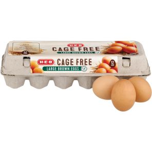 Huevos marrones grandes AA libres de jaula H-E-B