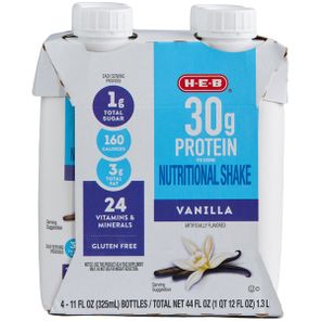 H-E-B Vanilla Nutritional Shakes With Protein