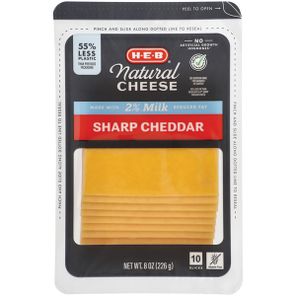 H-E-B 2% Thin Sliced Sharp Cheddar